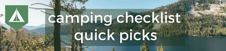 camping checklist quick picks 1 camping checklist quick picks