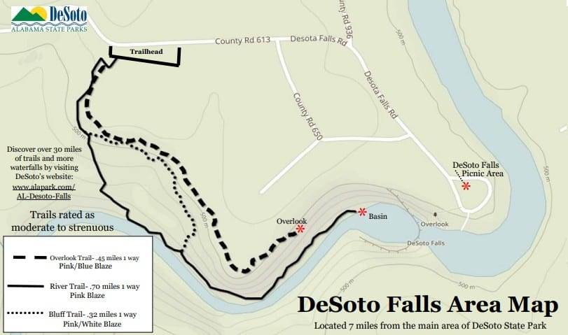 DeSoto Map at DeSoto State Park