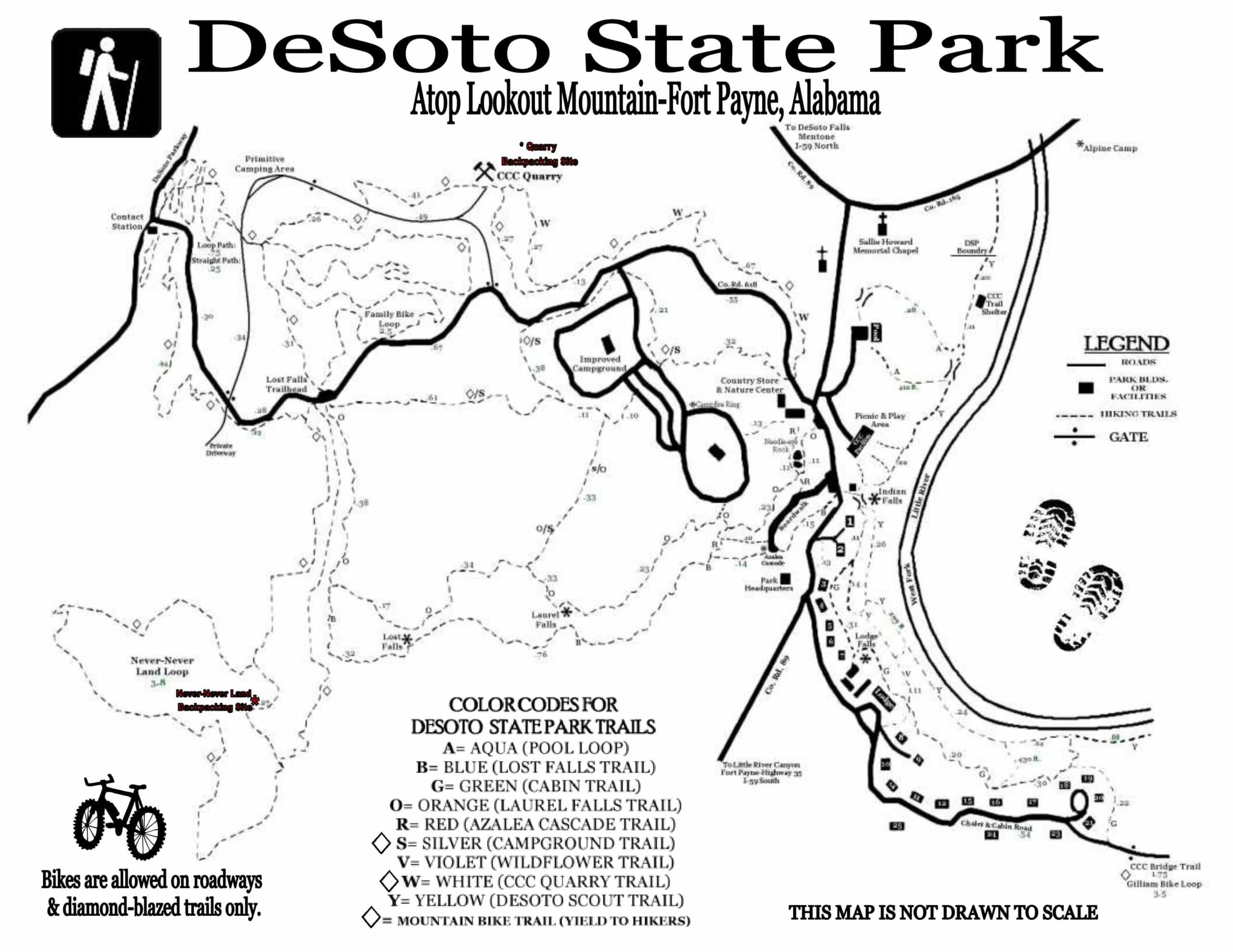 Trail Map DeSoto Scaled at DeSoto State Park
