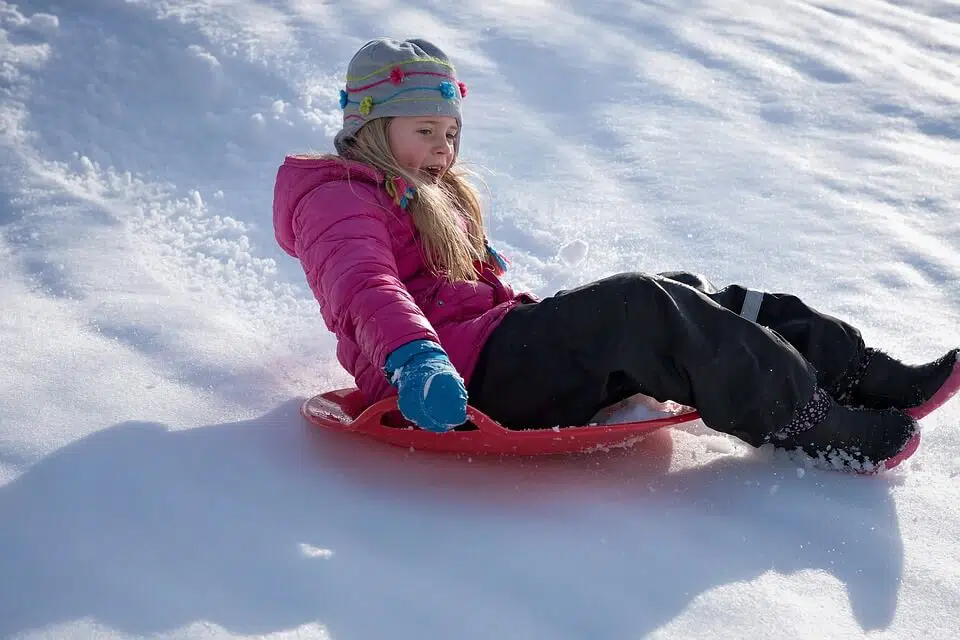 Snow Sliding Aros at Aroostook State Park