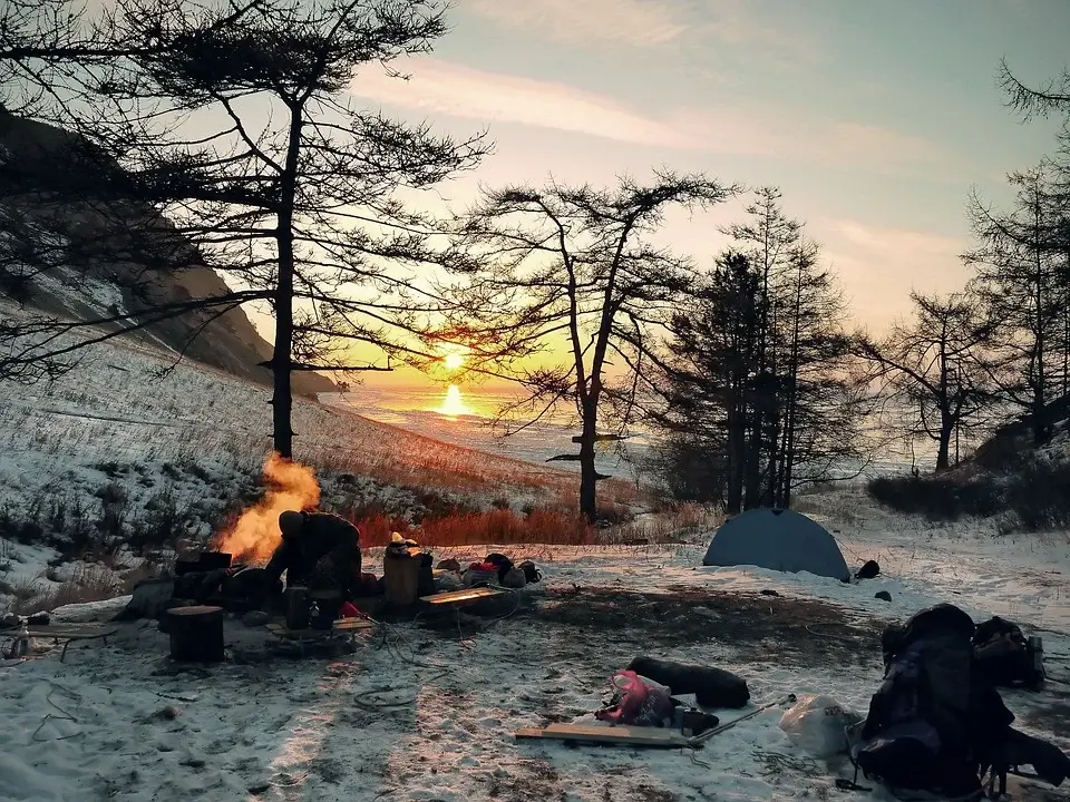 Winter Camping Arot at Aroostook State Park