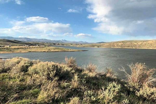 overlooking the water at elkhead reservoir state park