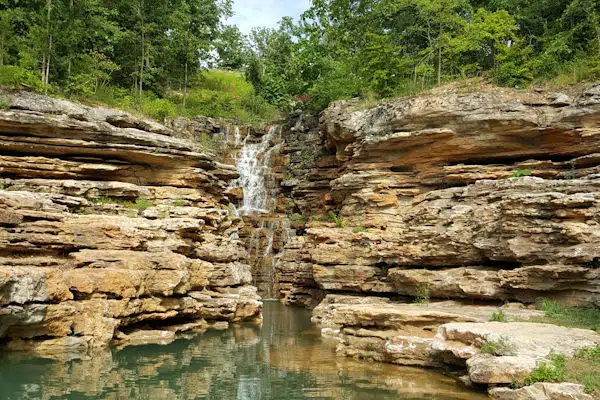 waterfall at state park near branson missouri