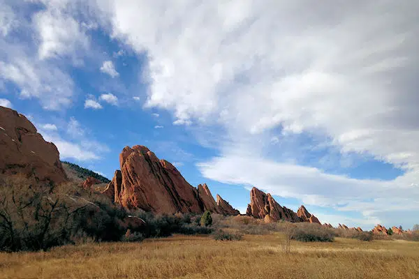 rock outcropping in state park near denver colorado