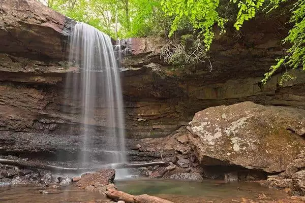waterfall in state park near pittsburgh