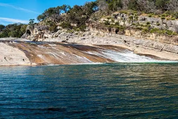 waterfall in state park near austin texas