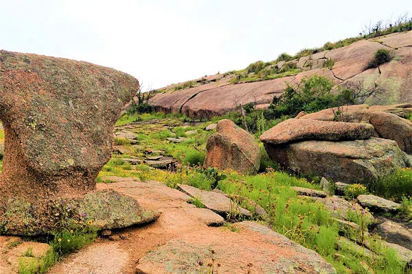 rock formation in state park near fredericksburg texas