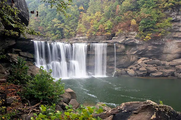 waterfall in a state park near louisville kentucky