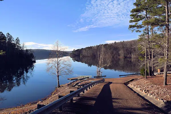 dock on lake in a state park near memphis tennessee