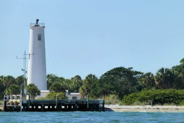 lighthouse on the beach at a state park near tampa florida