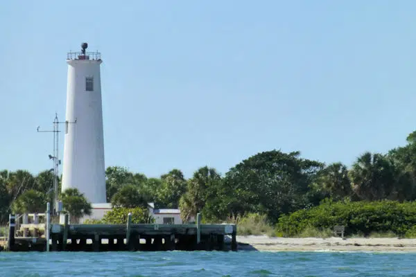 lighthouse on the beach at a state park near tampa florida