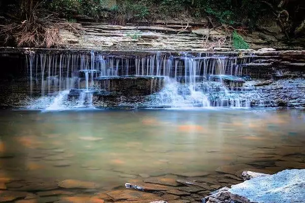 waterfall at caesar creek state park