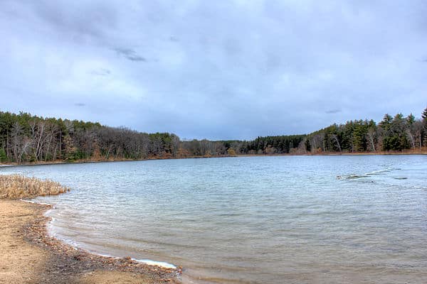 water under cloudy skies at a wisconsin state park near green bay