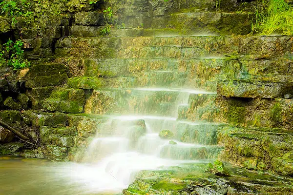 waterfall at john bryan state park in ohio