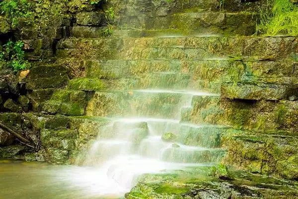 waterfall at john bryan state park in ohio