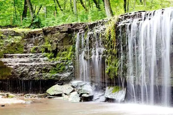waterfall at nerstrand big woods state park in minnesota