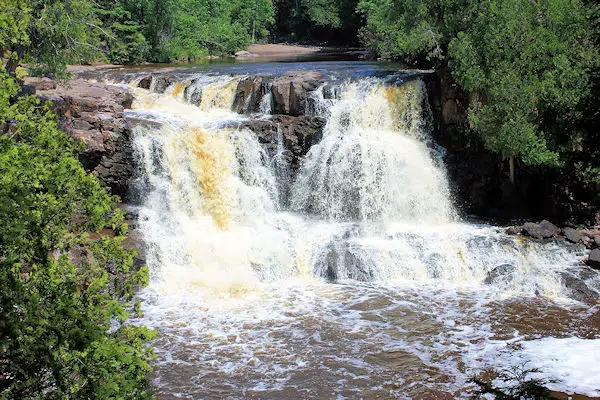waterfall at a state park near duluth minnesota