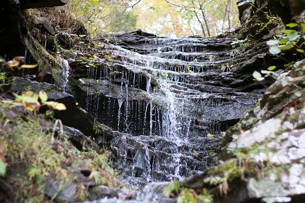 waterfall in a state park near fayettesville arkansas