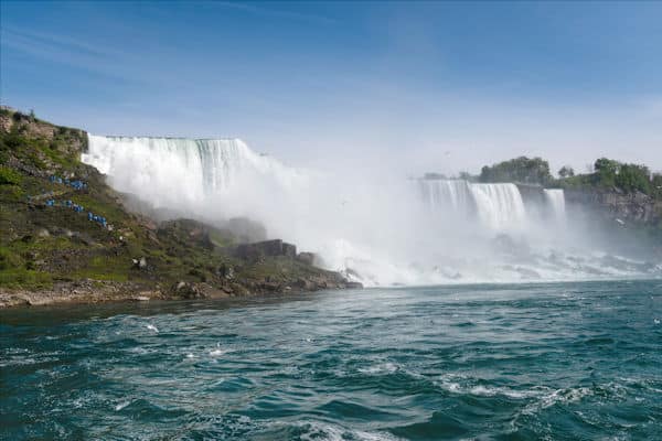 waterfall in a state park near niagara falls new york