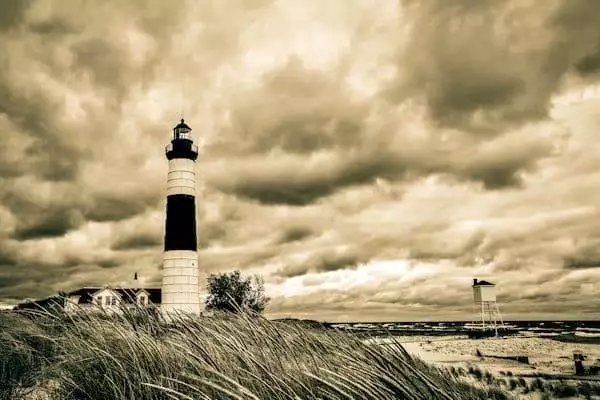 lighthouse at a state park near grand rapids michigan