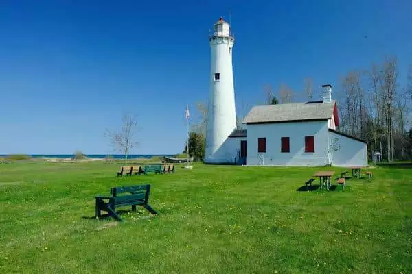 lighthouse in a state park near alpena michigan