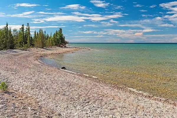 sheltered cove in a state park near alpena michigan