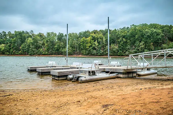 paddle boats on a lake in a state park near hiawassee georgia