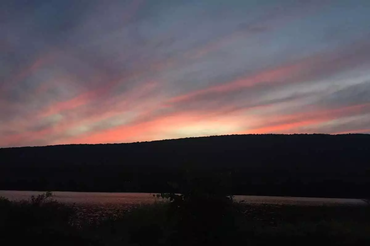 colorful sunset at a state park near hagerstown maryland