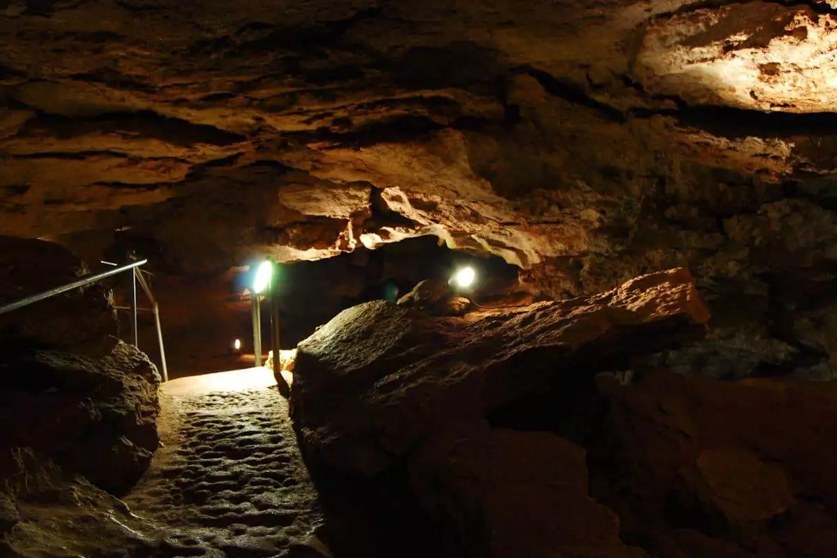 underground caves at alabaster caverns state park in oklahoma