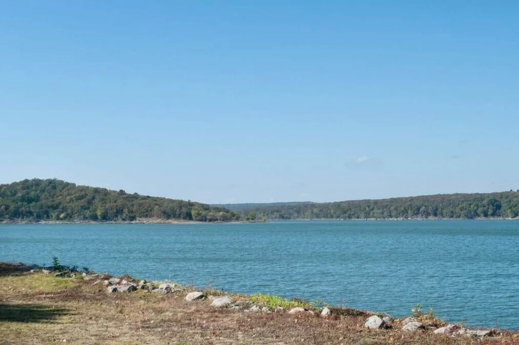 looking across Tenkiller Lake from Cherokee Landing State Park in Oklahoma