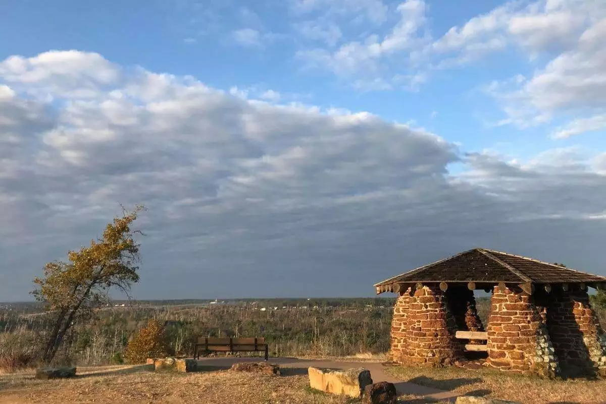 Pavilion overlooking Bastrop State Park