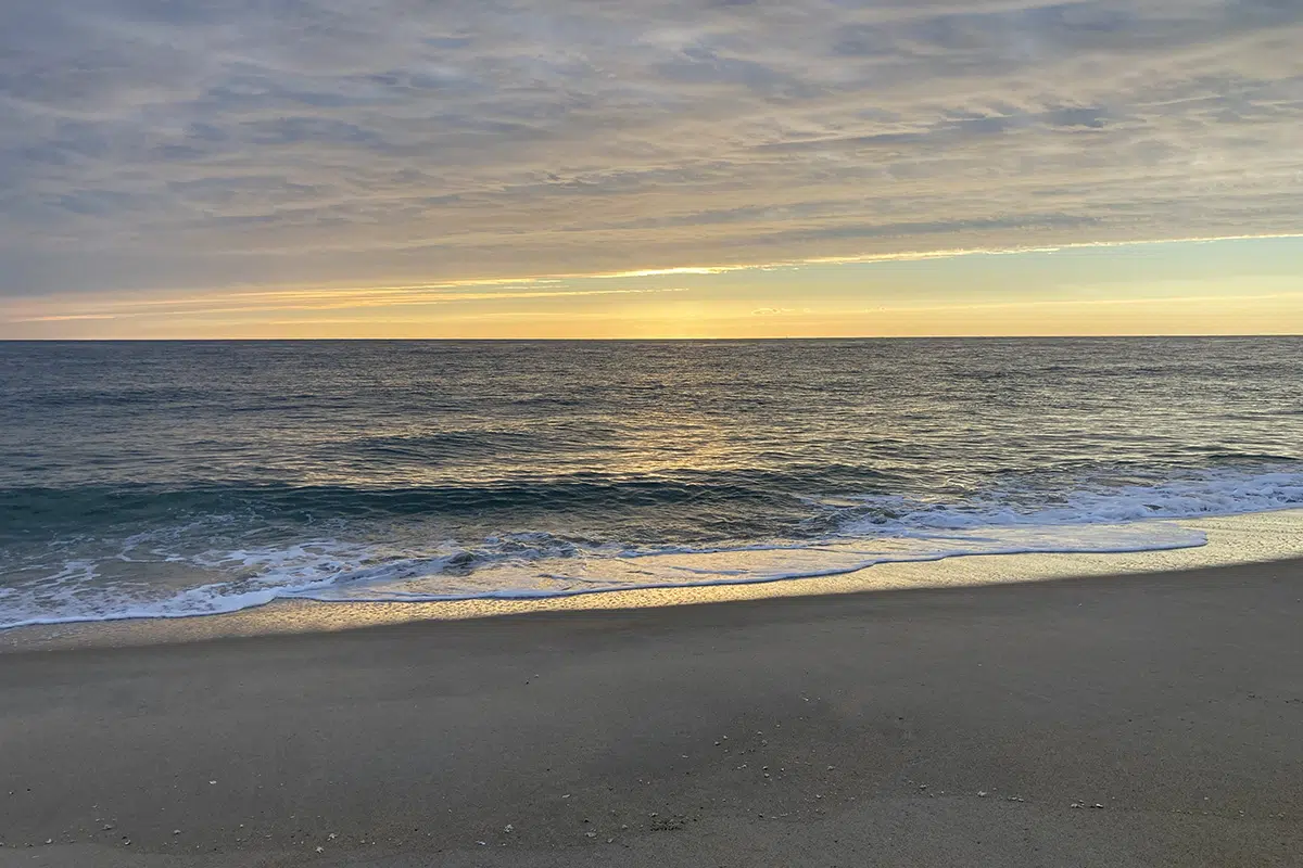 Sunrise at Cape Henlopen State Park beach
