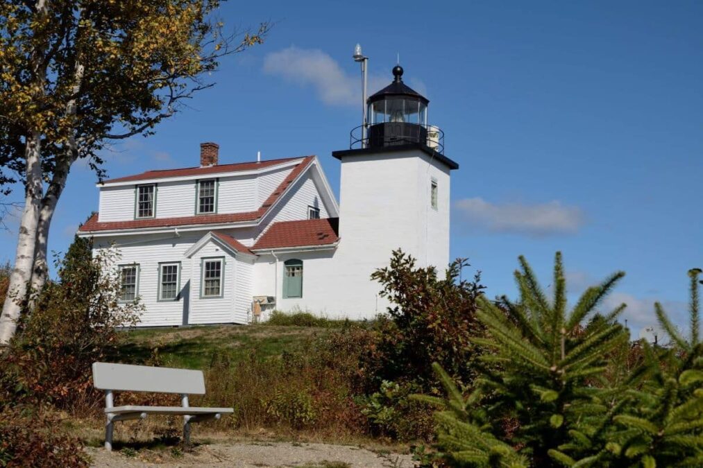 A view of Fort Point Lighthouse from Fort Point State Park