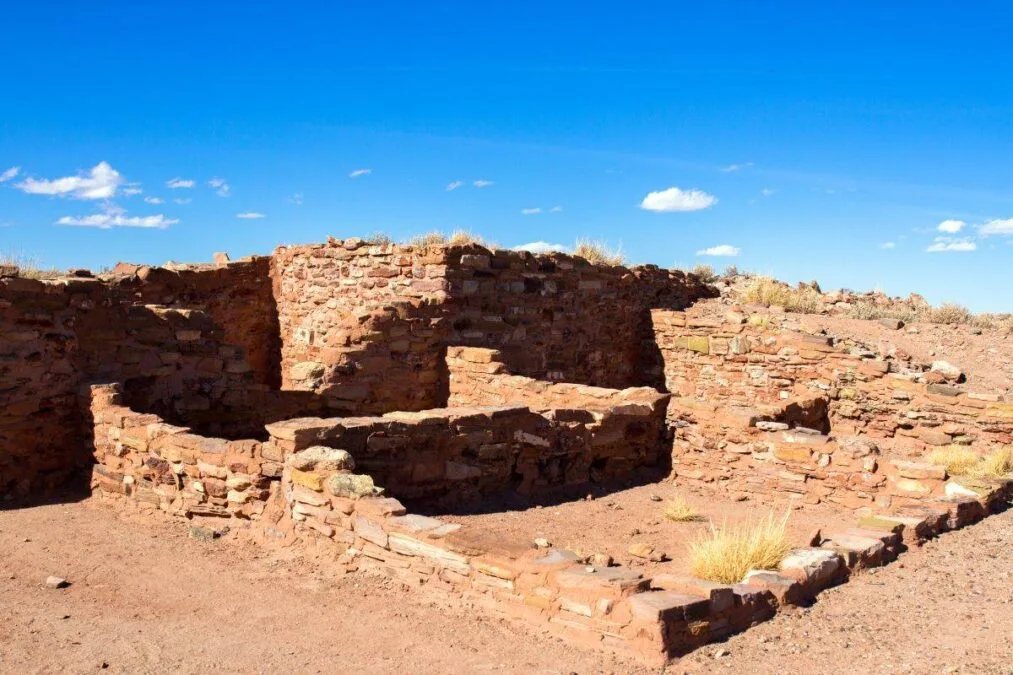Homolovi State Park 3 Ruins of an ancient Hopi Native American pueblo in Homolovi State Park near Winslow, Arizona