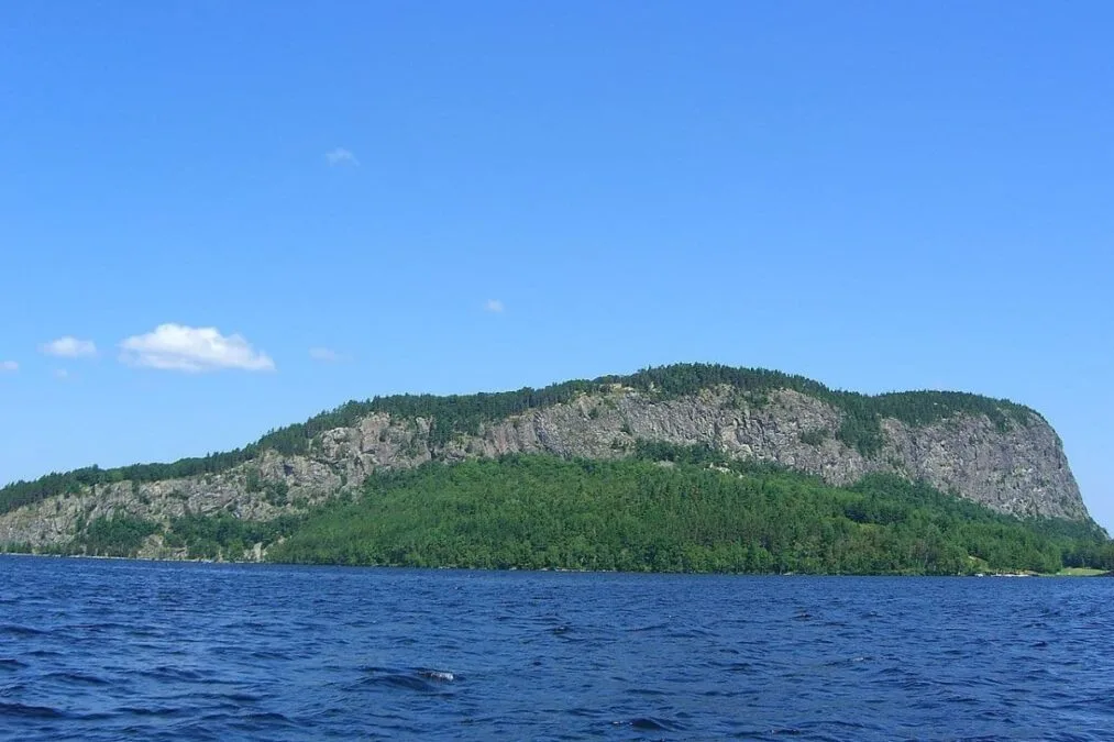 Mt. Kineo rising above Moosehead Lake, Maine