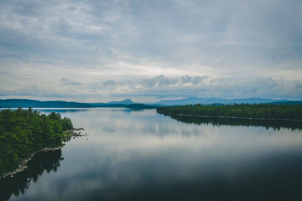 Sebec Lake in the background of Peaks-Kenny State Park