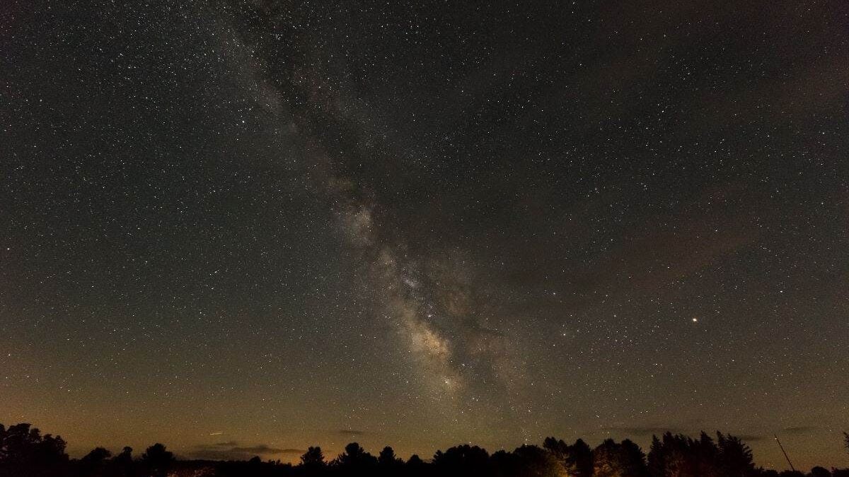 Stars shine in the night sky at Cherry Springs State Park