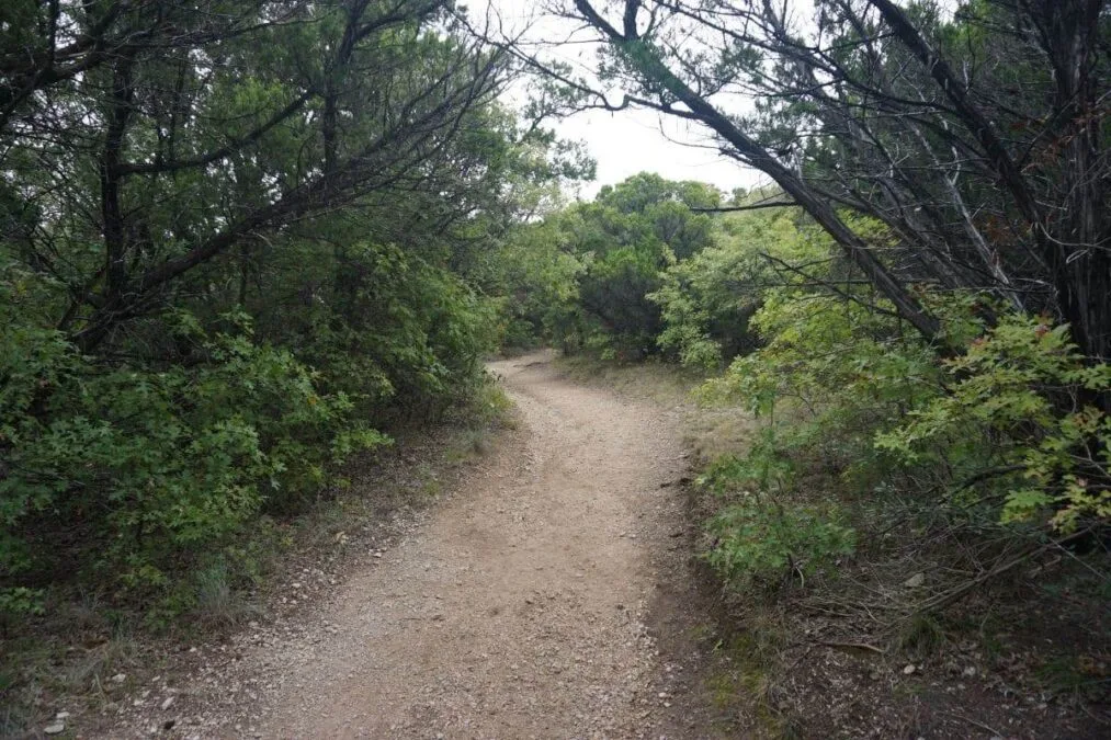 The Spillway Trail at Cleburne State Park in Johnson County, Texas