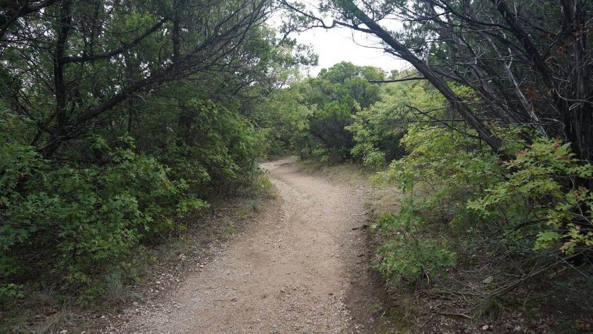 The Spillway Trail at Cleburne State Park in Johnson County, Texas