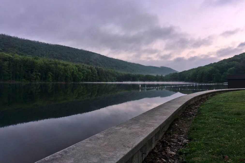 Cowans Gap State Park 26 fog on Cowans Gap Lake at Cowans Gap State Park