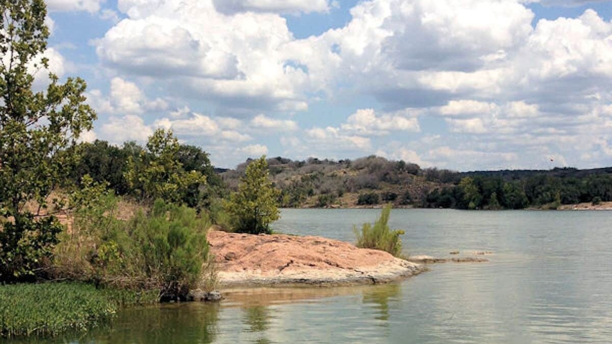 clouds over Inks Lake at Inks Lake State Park