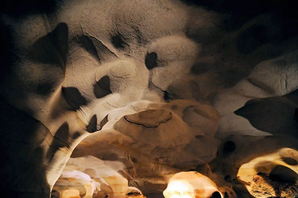 the roof of the cave at If the very mention of the word 'spelunking' gets your adventurous juices flowing then you'll definitely want to visit Longhorn Cavern State Park.