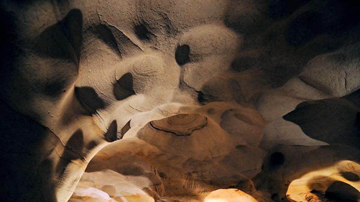 the roof of the cave at If the very mention of the word 'spelunking' gets your adventurous juices flowing then you'll definitely want to visit Longhorn Cavern State Park.