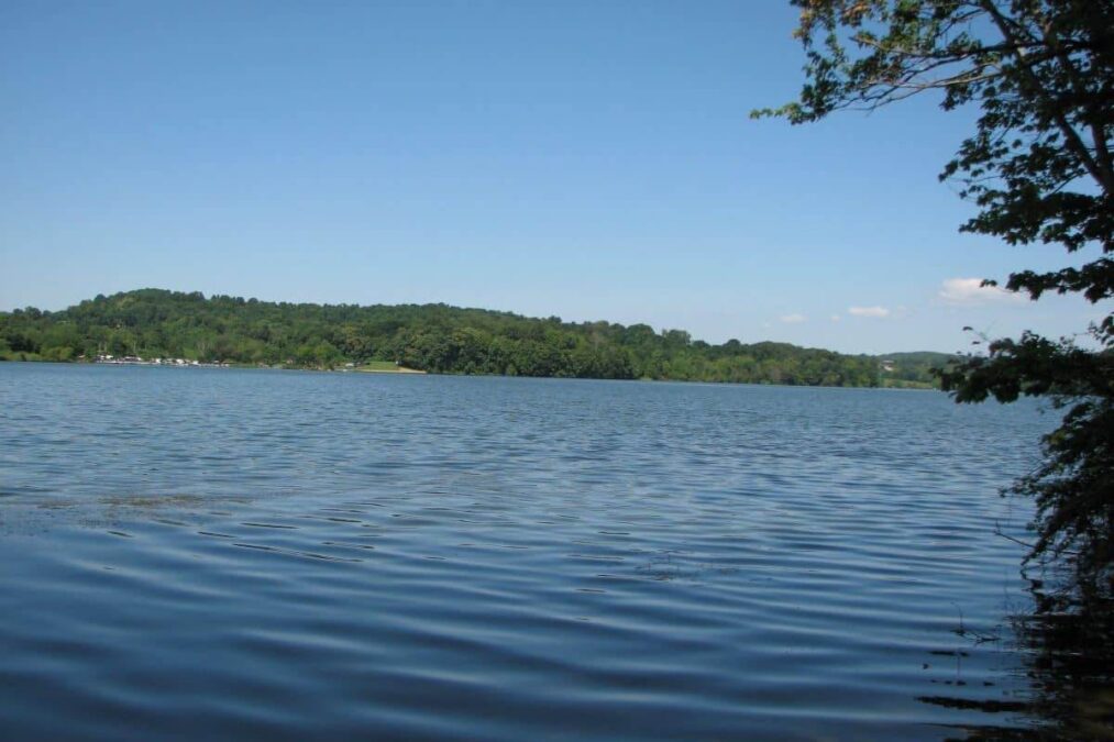Marsh Creek Lake at Marsh Creek State Park, looking towards the West Launch Area.
