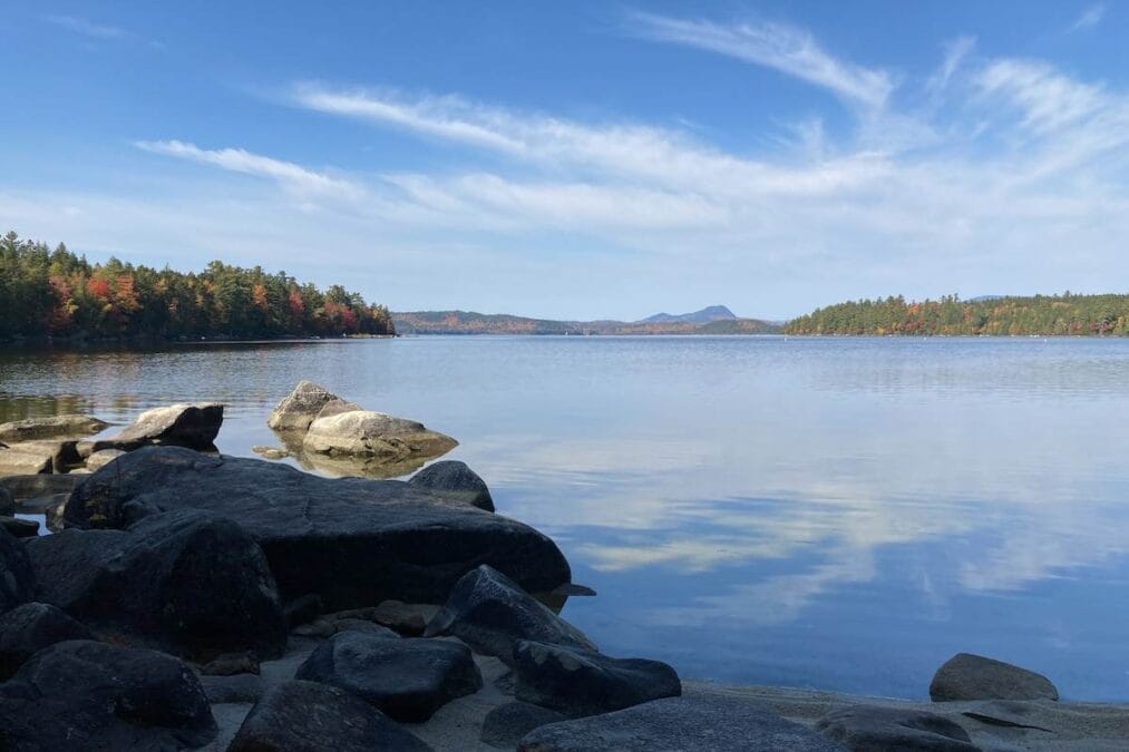 Peaks-Kenny State Park 9 A view of Sebec Lake from Peaks-Kenny State Park with a mountain in the background