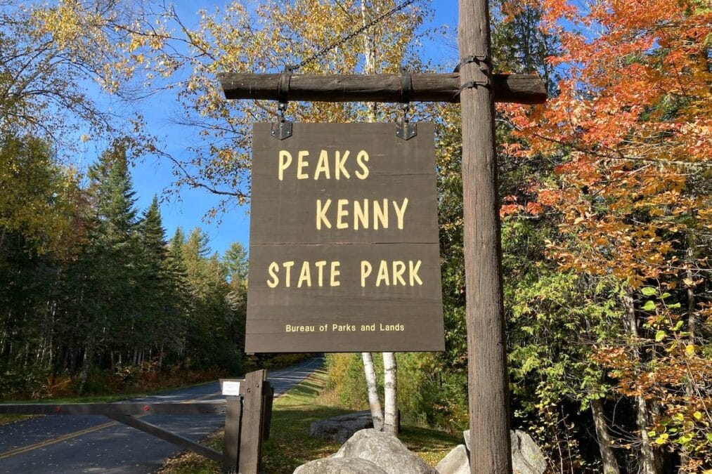Peaks-Kenny State Park 2 entrance sign for Peaks-Kenny State Park