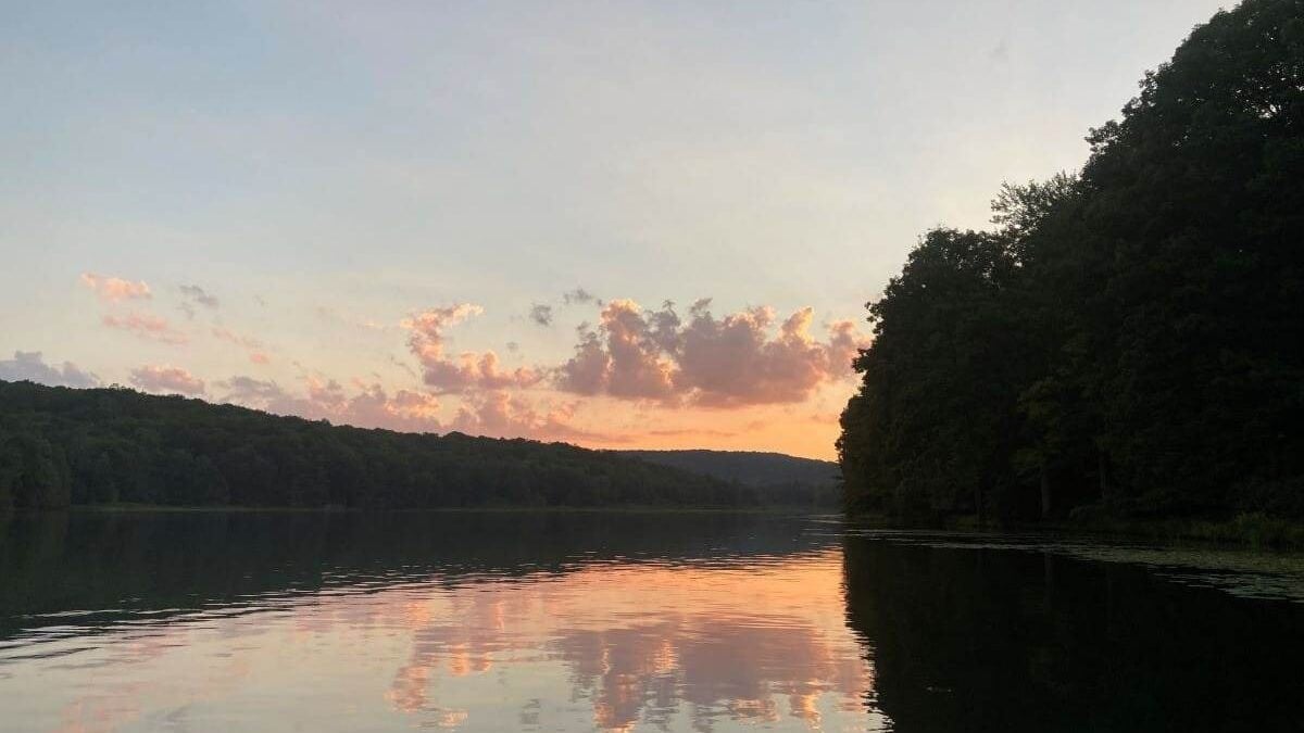 Sunset over Glendale Lake at Prince Gallitzin State Park