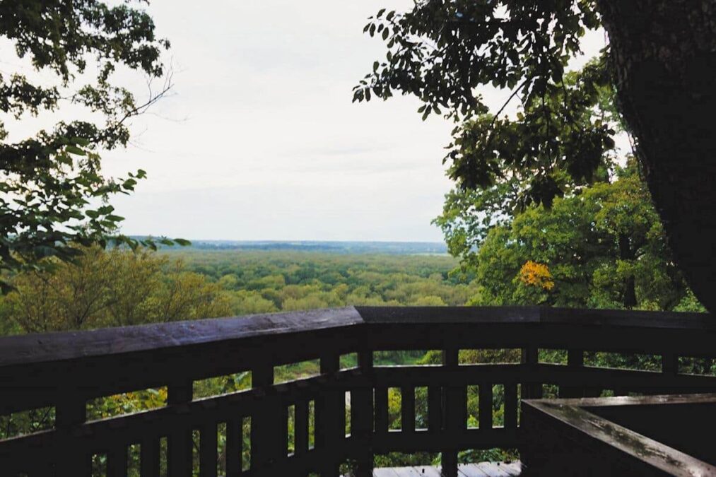 view from a raised platform at a state park near st joseph missouri