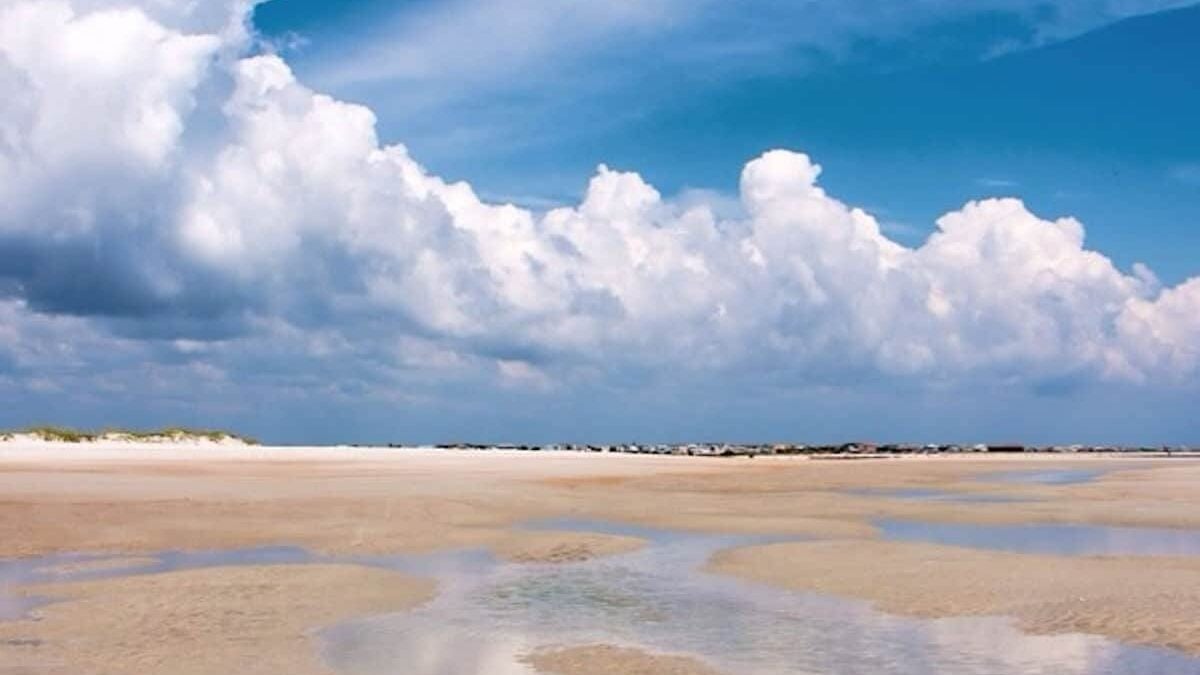 water on the sand at Anastasia state park