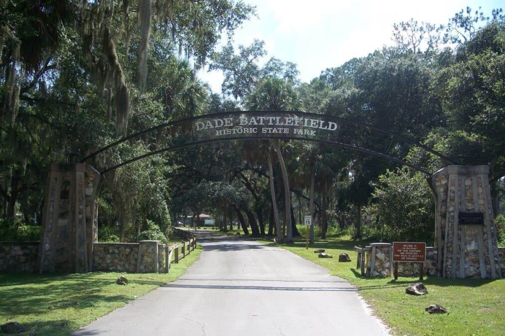 Entrance to Dade Battlefield Historic State Park